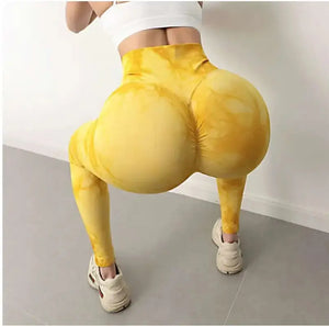 Tie Dye High Waisted Seamless Leggings