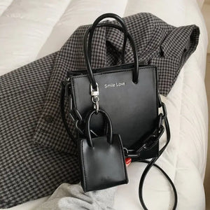 Acrylic Candy Color Chain Designer PU Leather Crossbody Bag