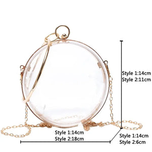 Acrylic Transparent Chain Clutch Bag - Style1 - Bags