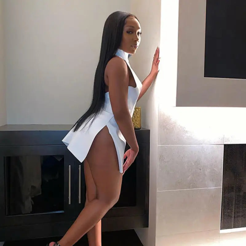 Add Some Spice Mini Dress - white / M - dress