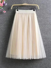 Load image into Gallery viewer, Aesthetic Tulle High Waist Skirt - Beige / S 65CM - Skirts