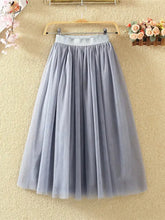 Load image into Gallery viewer, Aesthetic Tulle High Waist Skirt - gray / M 78CM - Skirts