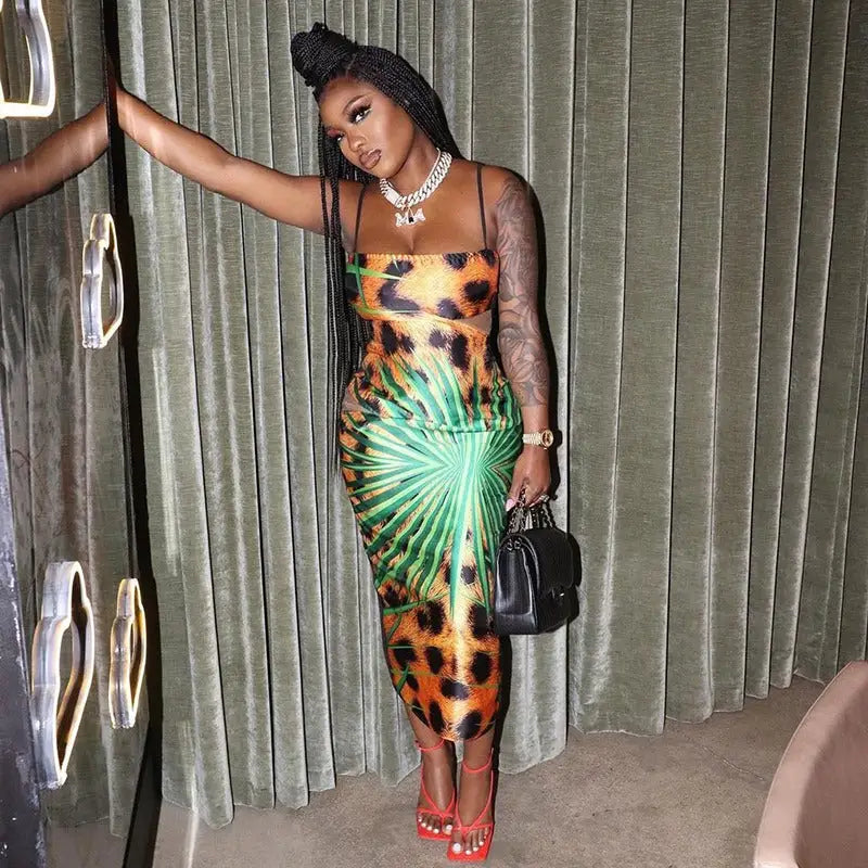 Always Flexin’ Leopard Midi Dress - dress