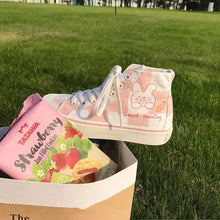 Load image into Gallery viewer, Anime Kawaii Pink Rabbit Lolita Canvas Sneakers - Shoes
