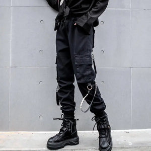 Ankle-length Harem High Waist Techwear Cargo Pants - pants