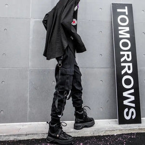Ankle-length Harem High Waist Techwear Cargo Pants - pants