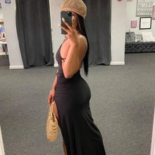 Load image into Gallery viewer, Asymmetric Backless High Split Maxi Dress - dress