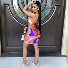 Load image into Gallery viewer, Asymmetrical Cut Out Bandage Halter Neck Bodycon Dress