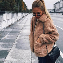 Load image into Gallery viewer, Autumn Winter Teddy Fur Coat - Camel / S