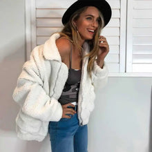 Load image into Gallery viewer, Autumn Winter Teddy Fur Coat - White / M
