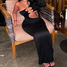Load image into Gallery viewer, Ava Oblique Shoulder Single Sleeve Maxi Dress - dress