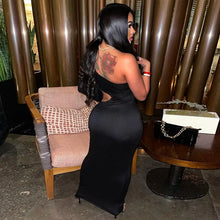 Load image into Gallery viewer, Ava Oblique Shoulder Single Sleeve Maxi Dress - dress