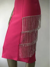 Load image into Gallery viewer, Backless Crystal Midi Elegant Dress - dress
