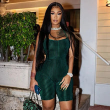 Load image into Gallery viewer, Backless Halter Bodycon Short Romper - romper
