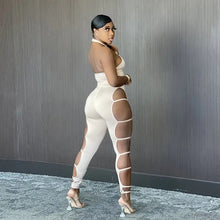 Load image into Gallery viewer, Baddie Hollow Out Halter Jumpsuit - jumpsuit
