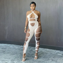 Load image into Gallery viewer, Baddie Hollow Out Halter Jumpsuit - jumpsuit