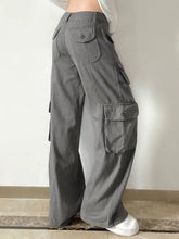 Load image into Gallery viewer, Baggy Denim Vintage High Waist Joggers - two piece