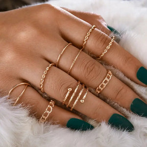 Bague Aesthetic Ring Set - 14 - Jewelry