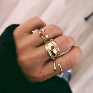 Bague Aesthetic Ring Set - 6 - Jewelry