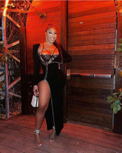 Load image into Gallery viewer, Beautiful High Slit Corset Maxi Dress - dress