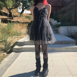 Between Me & You Gothic Mesh Dress - dress