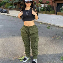 Load image into Gallery viewer, Big Pocket Patchwork Cargo Pants - pants