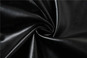 Black PU Leather High Waist Hipster Side Pants - pants