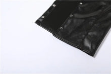 Load image into Gallery viewer, Black PU Leather High Waist Hipster Side Pants - pants