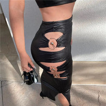 Load image into Gallery viewer, Black Tube Top &amp; Hallow Out Long Skirt - skirt