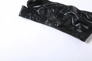 Black Tube Top & Hallow Out Long Skirt - skirt