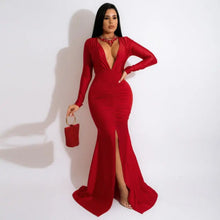 Load image into Gallery viewer, BlElegant Mermaid Maxi Dress - Red / L - dress