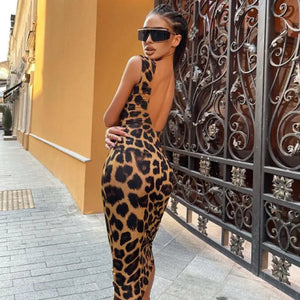 Body Moves Midi Dress - Leopard / L - dress