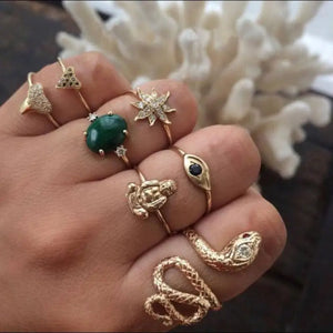Bohemian Style Bague E-Girl Ring Sets - 39