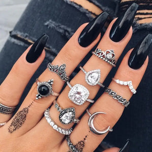 Bohemian Style Bague E-Girl Ring Sets - 6