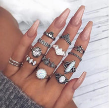 Load image into Gallery viewer, Boho Anillos Aesthetic Ring Set - 12 - Jewelry