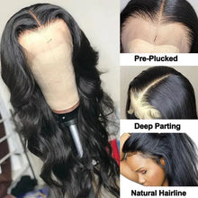 Load image into Gallery viewer, Brazilian Lace Front Pre-plucked Deep Wave Human Wig