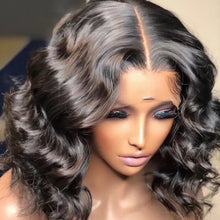 Load image into Gallery viewer, Brazilian Pre-Plucked With Baby Human Hair Wig - 1B bob wig