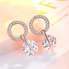 Load image into Gallery viewer, Brilliant Cubic Zirconia Women Drop Earrings - Rose Gold