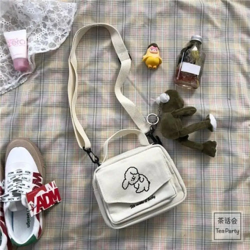 Canvas Printed Cute Envelope Cartoon Shoulder Bag