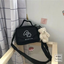 Load image into Gallery viewer, Canvas Printed Cute Envelope Cartoon Shoulder Bag - Black