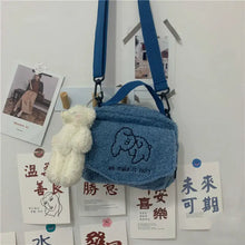 Load image into Gallery viewer, Canvas Printed Cute Envelope Cartoon Shoulder Bag - Blue