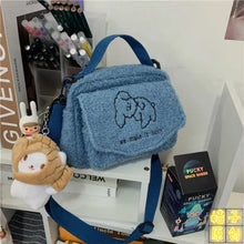 Load image into Gallery viewer, Canvas Printed Cute Envelope Cartoon Shoulder Bag - Blue