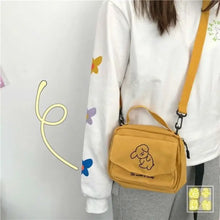 Load image into Gallery viewer, Canvas Printed Cute Envelope Cartoon Shoulder Bag - yellow
