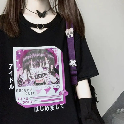 Cartoon Oversize Japanese T-Shirt - t-shirt