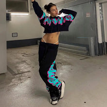 Load image into Gallery viewer, Casual Printed Hoodie Top &amp; Tracksuit Set - two piece