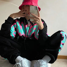 Load image into Gallery viewer, Casual Printed Hoodie Top &amp; Tracksuit Set - two piece