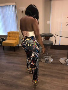 Casual Printed Tassel Women Pencil Pants - pants