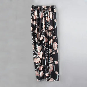 Casual Satin Lounge Soft Pajama Set - Black - E / XL