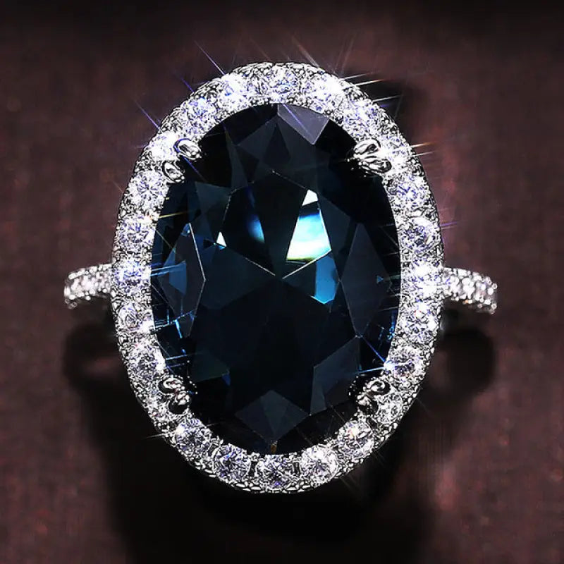 Charming Blue CZ Eternity Ring - 7 / F870 - Jewelry