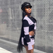 Load image into Gallery viewer, Checkered Zip Up Top and Skirt - two piece